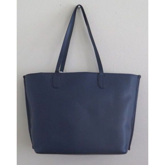 DKNY R21AAQ04 Women's Large Navy Blue w/Stripes Bradee Tote w/Card Pouch $228 - Picture 2 of 12